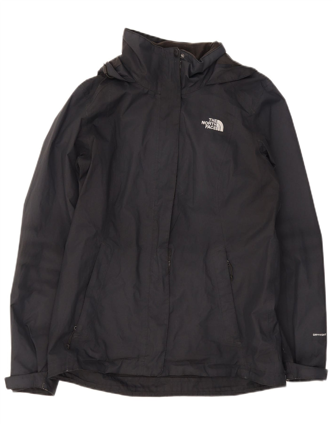 The North Face Regnjakke med hætte til kvinder UK 14 Medium Sort Polyester