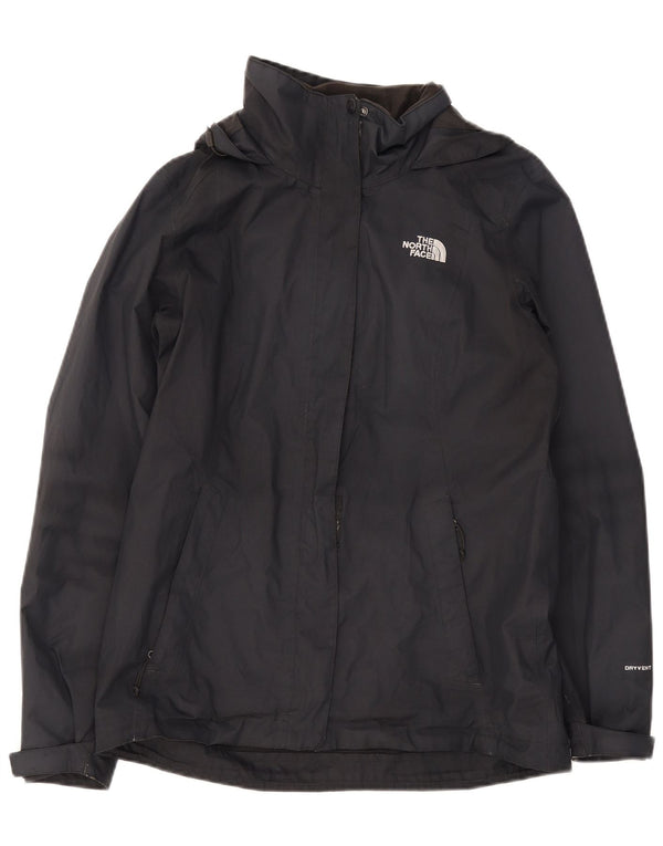 The North Face Regnjakke med hætte til kvinder UK 14 Medium Sort Polyester