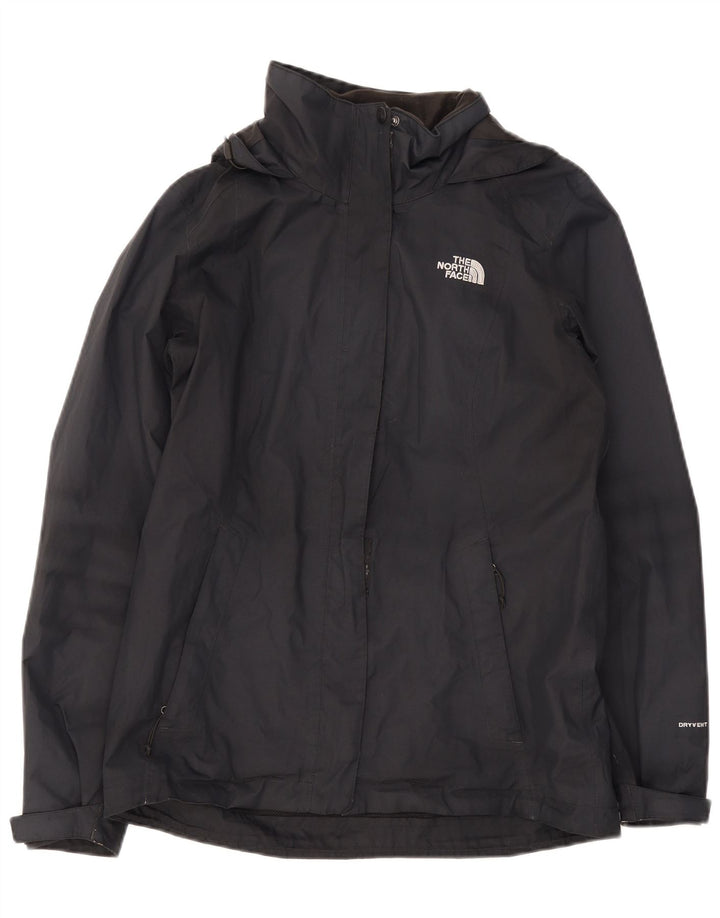 The North Face Regnjakke med hætte til kvinder UK 14 Medium Sort Polyester