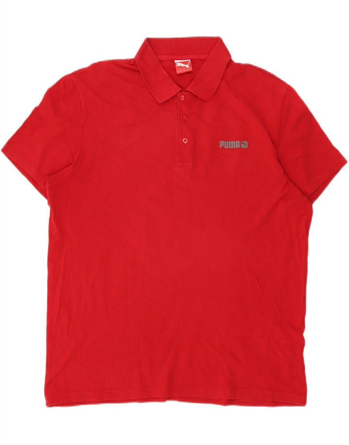 Puma herre poloshirt XL rød bomuld