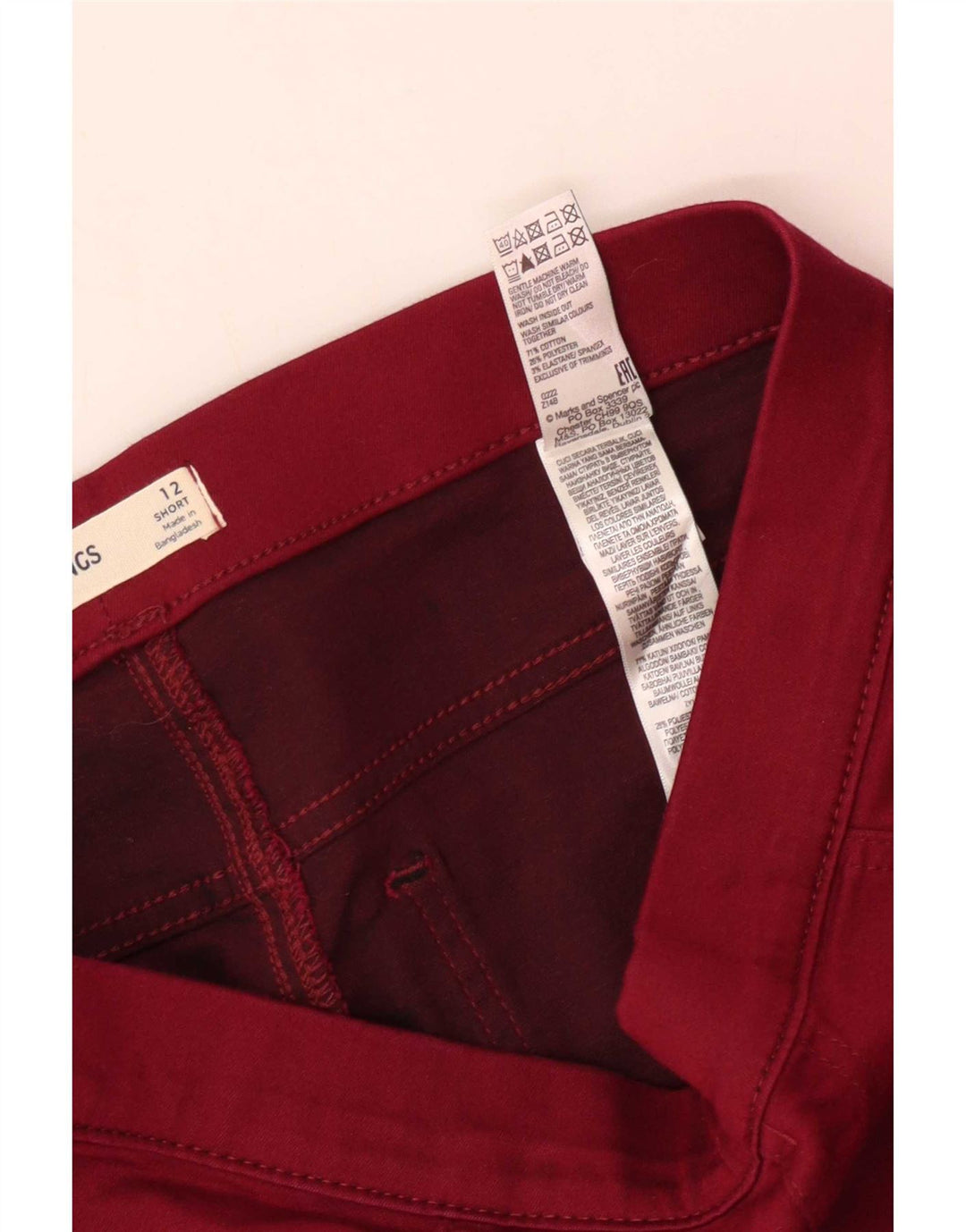 Marks & Spencer Dame Jegging Jeans UK 12 Medium W30 L26 Rød Bomuld