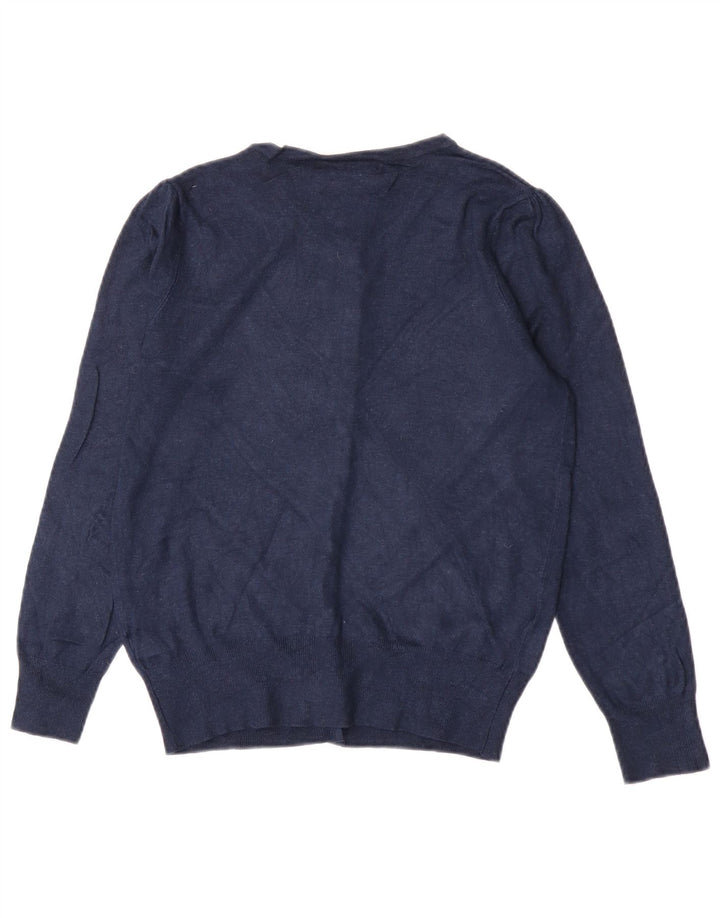 Marks & Spencer Dame Cardigan Sweater UK 12 Medium Navy Blue Viscose