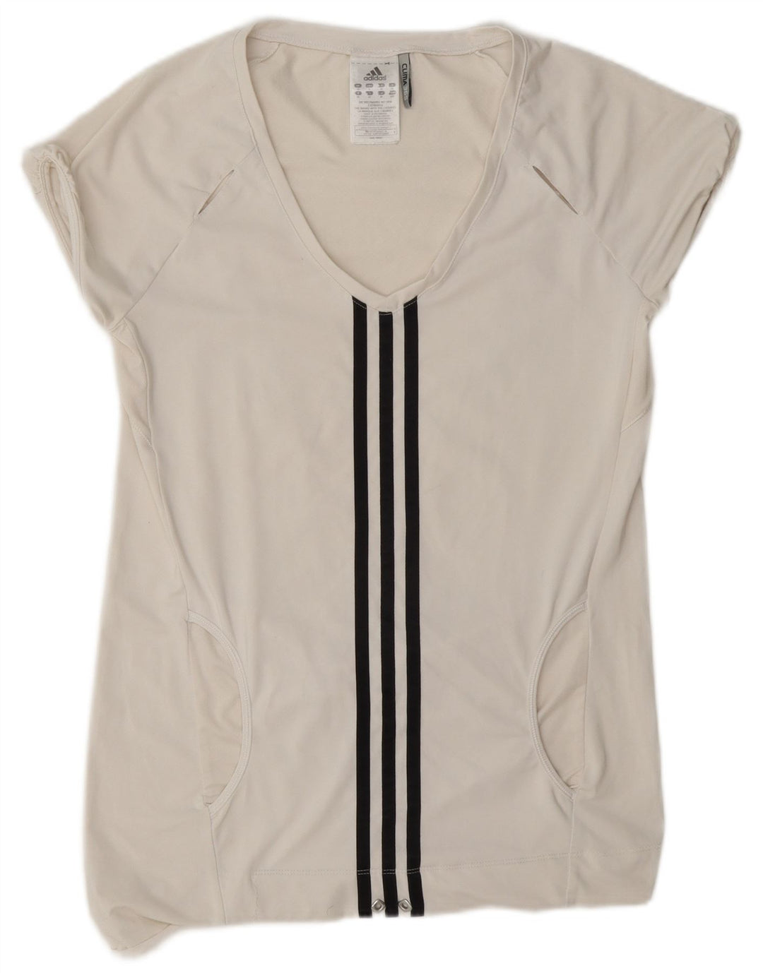 Adidas Dame Clima 365 T-Shirt Top UK 10 Small White Polyester