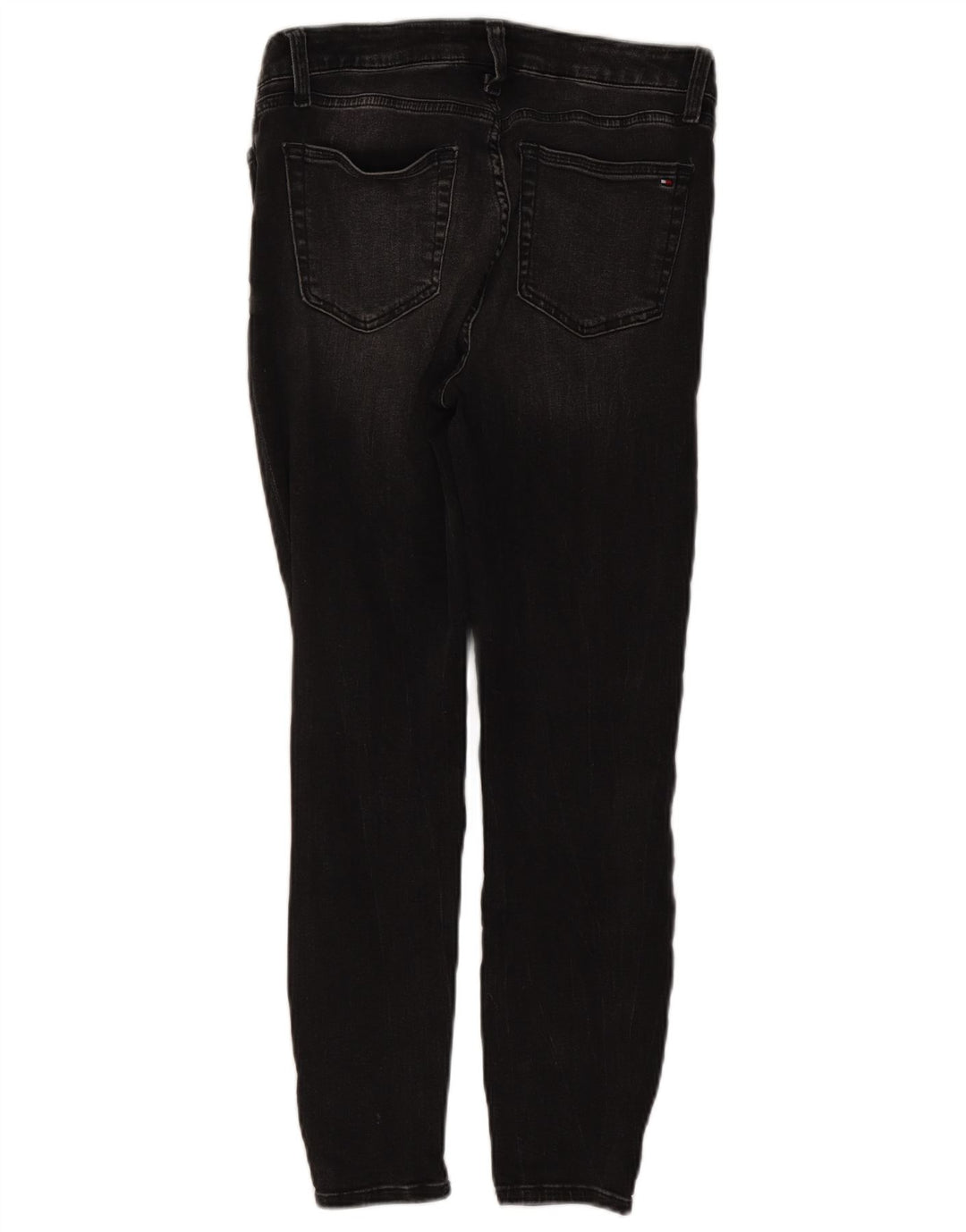 TOMMY HILFIGER Kvinder Højtaljede Skinny Jeans US 8 Medium W30 L26 Sort