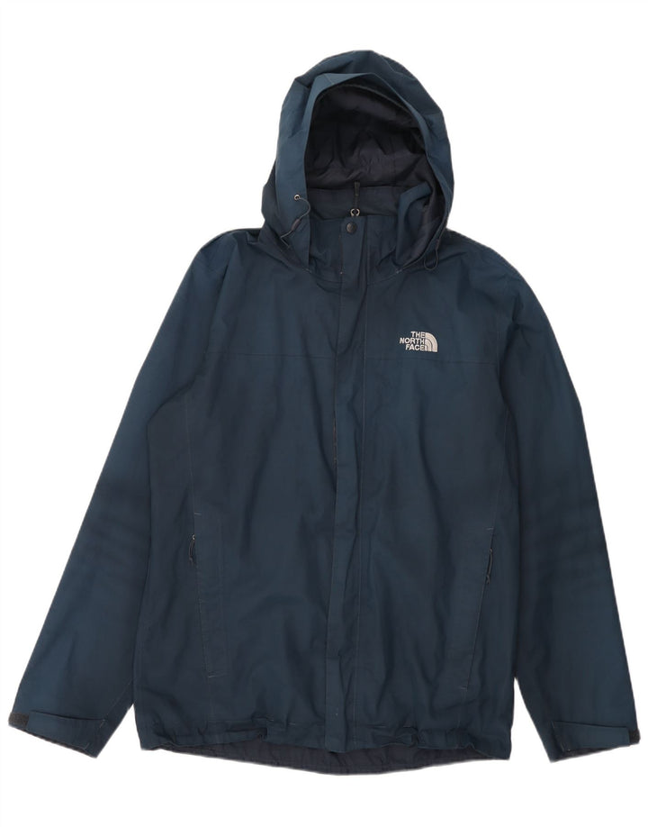The North Face Regnjakke med hætte til mænd UK 38 Medium Navy Blue Polyester