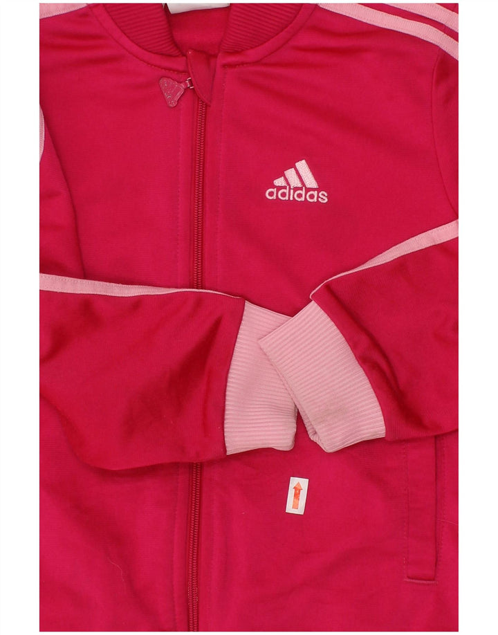 ADIDAS Pigetræningsdragt Topjakke 3-4 År Pink Polyester