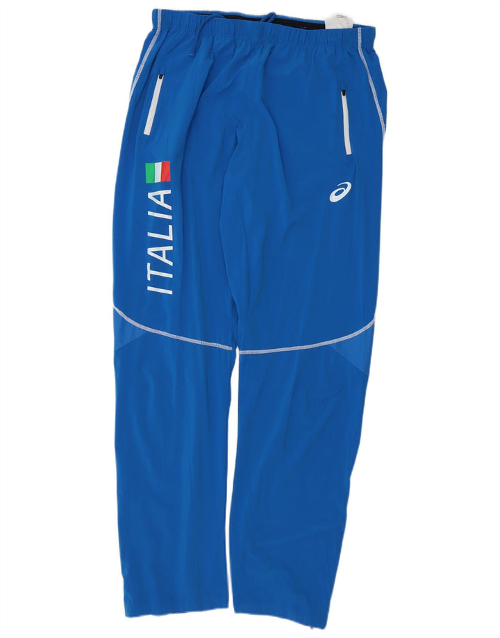 Asics Herre Italia Grafisk træningsdragt Bukser XL Blå Polyester