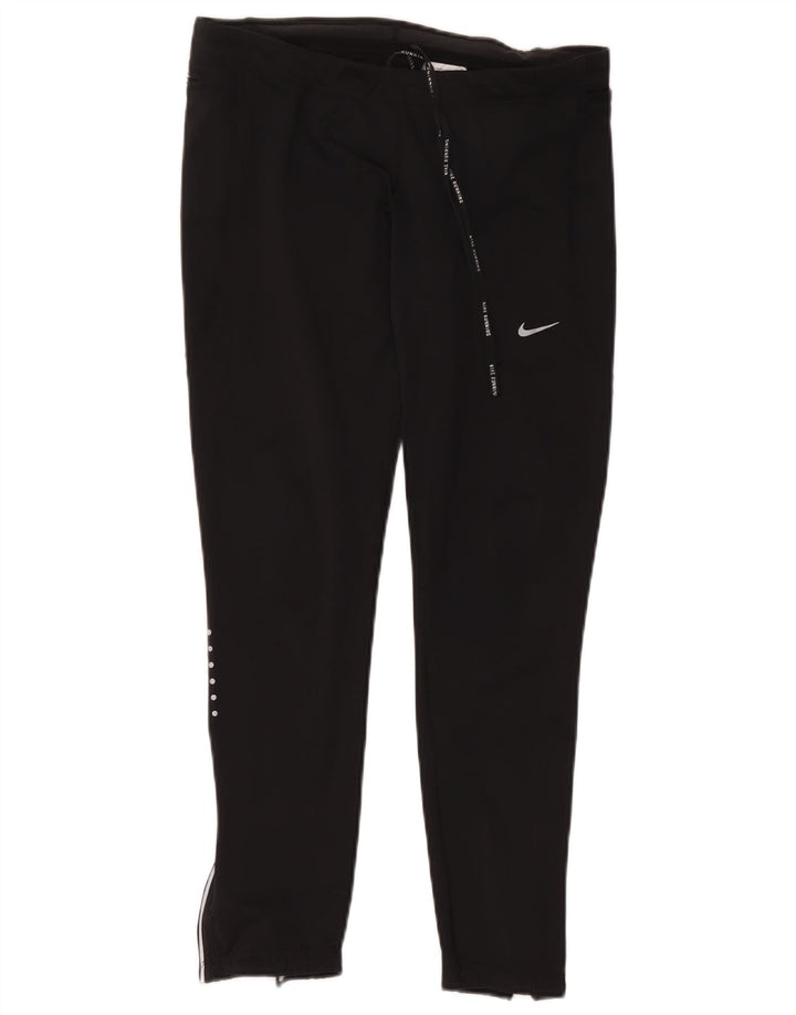 Nike Dame Dri Fit Leggings UK 16 Large Black Polyester