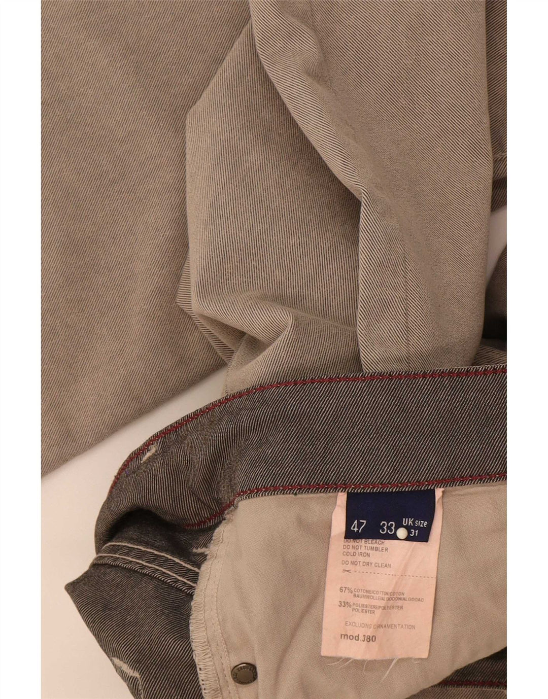 Trussardi Straight Jeans til mænd W31 L33 Grå bomuld