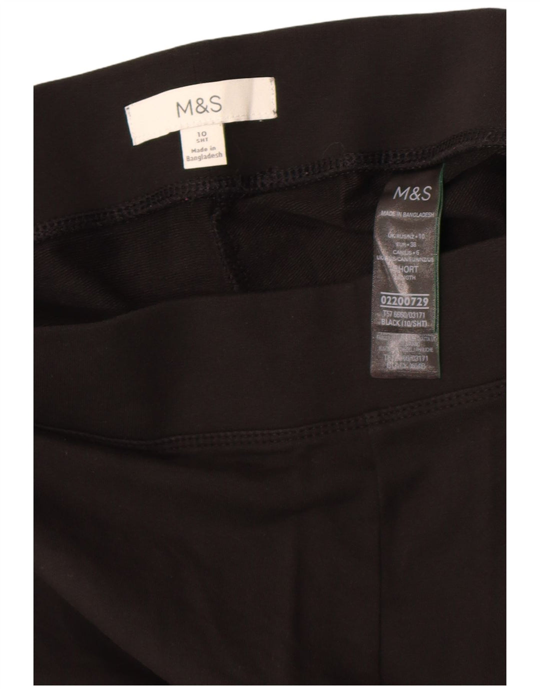 Marks & Spencer Træningsdragtsbukser til kvinder UK 10 Small Black Bomuld