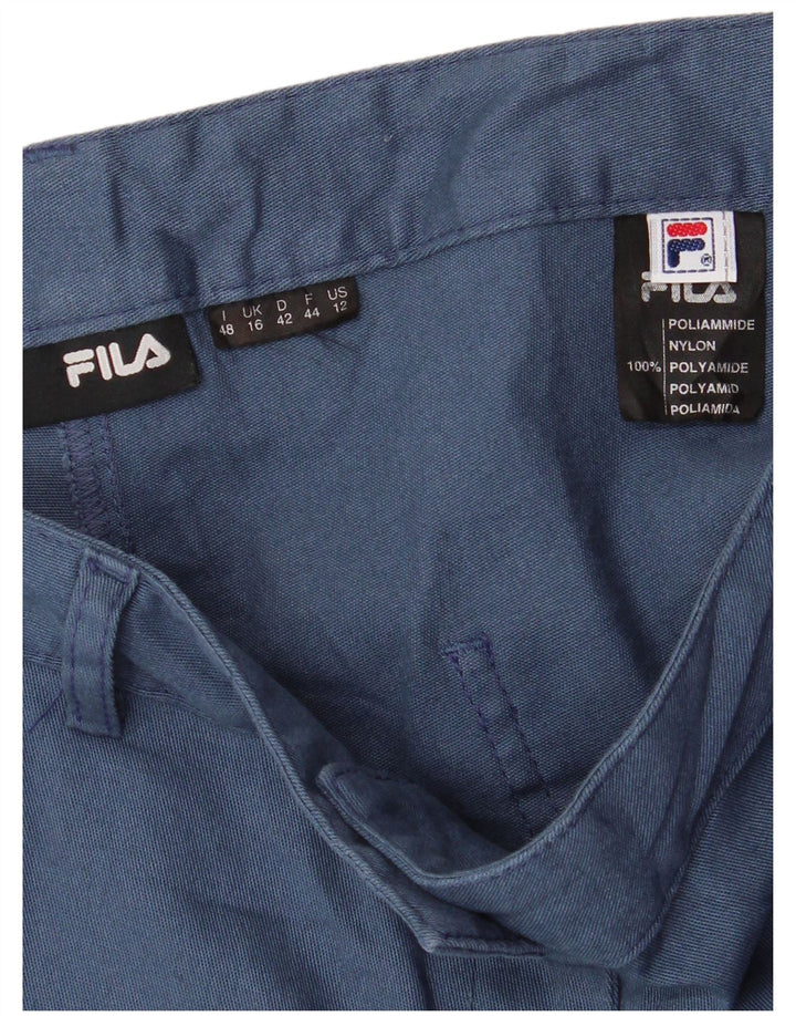 Fila Dame Capri Bukser UK 16 Large W36 L17 Marineblå Polyamid