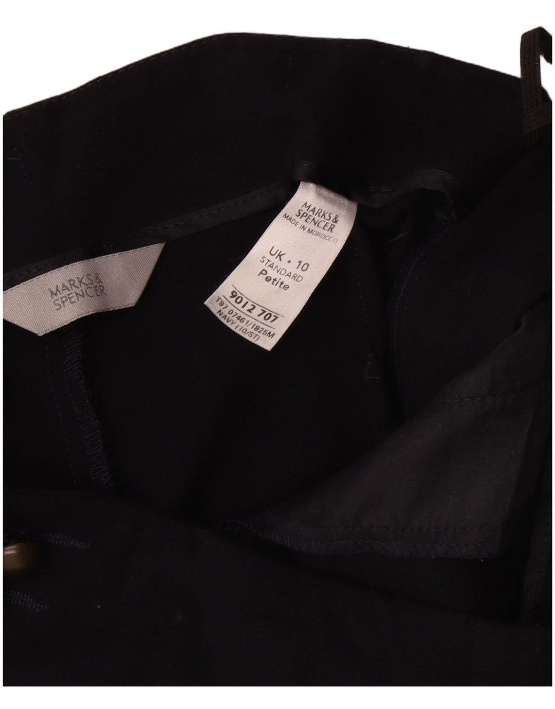 Marks & Spencer Bermuda Shorts til kvinder UK 10 Small W30 Navy Blue Polyester