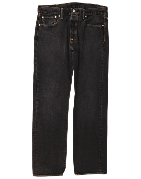 Levi's Herre 501 Straight Jeans 34 L34 Grå Bomuld