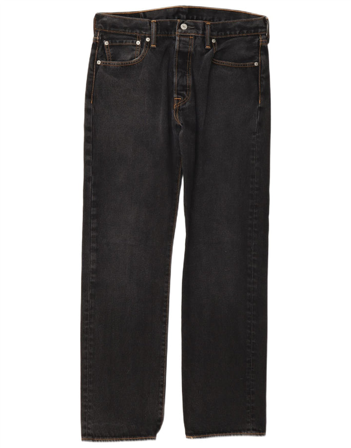 Levi's Herre 501 Straight Jeans 34 L34 Grå Bomuld