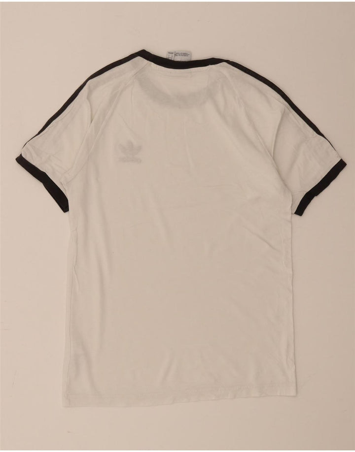 Adidas Herre T-Shirt Top Lille Hvid Bomuld