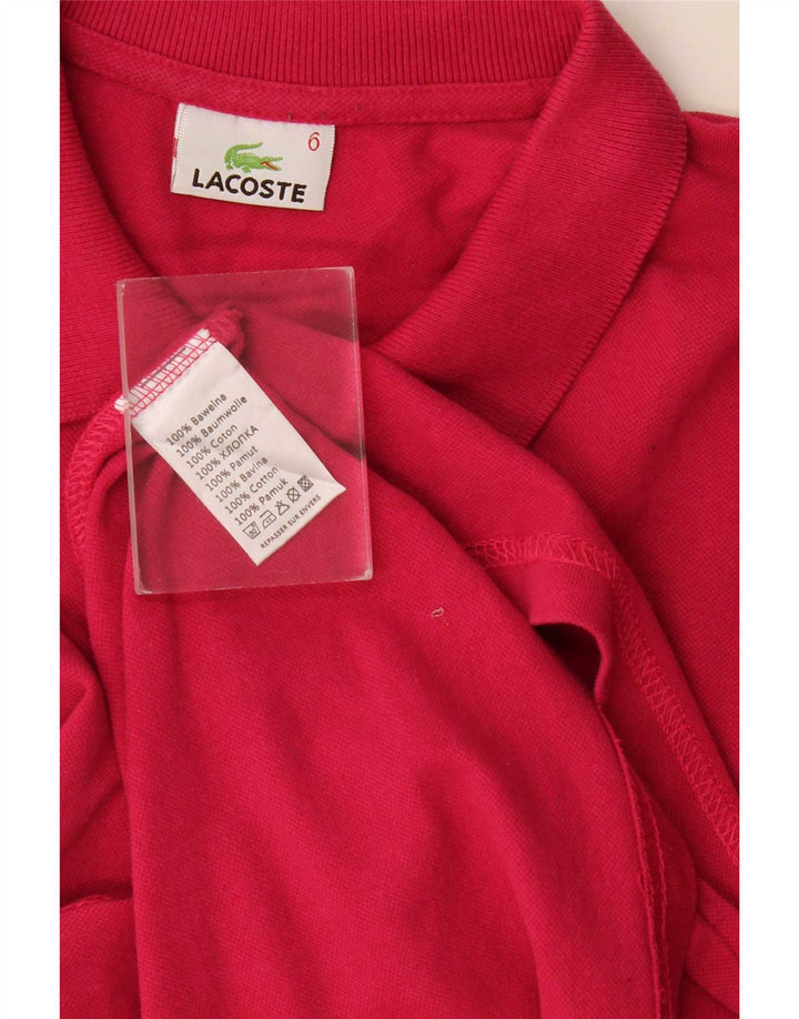 Lacoste Polo skjorte til mænd størrelse 6 XL Pink Bomuld