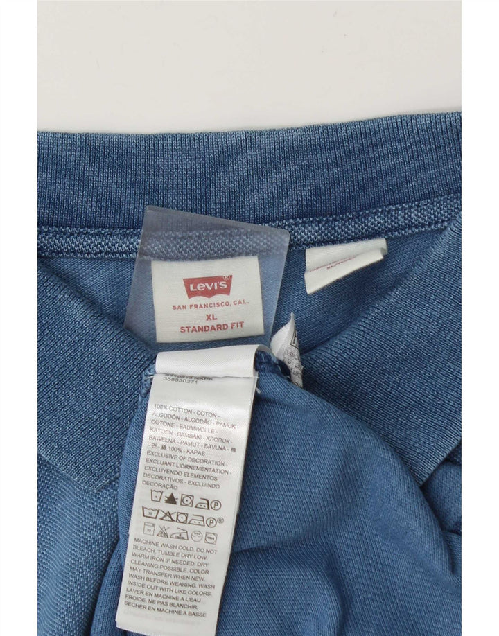 Levi's Herre Standard Fit Polo Shirt XL Blå Bomuld