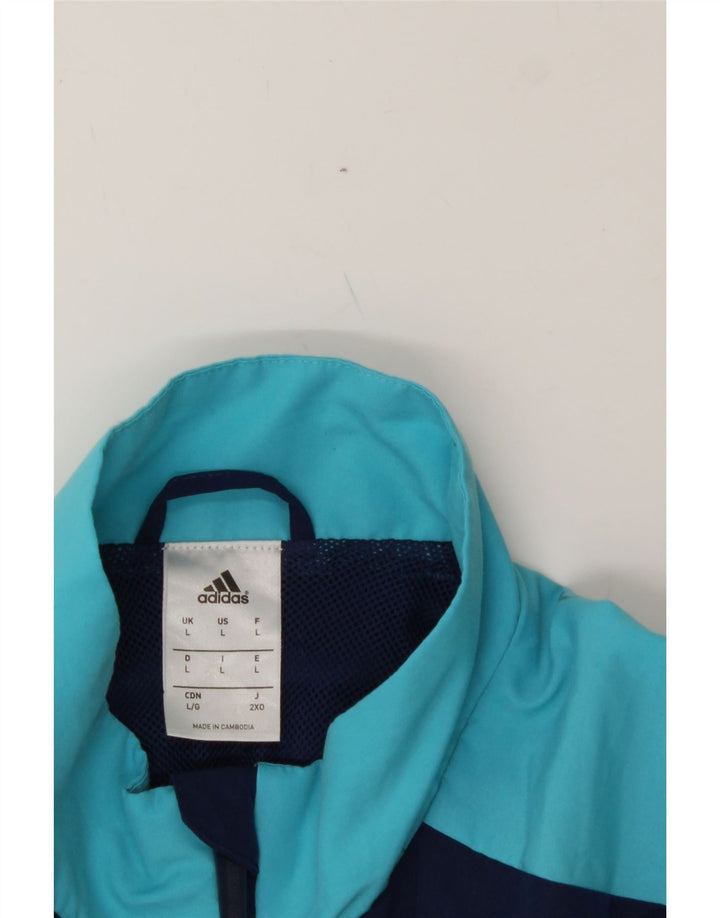 ADIDAS Mens LB Leipzig Tracksuit Top Jacket Large Navy Blue Colourblock Vintage Adidas and Second-Hand Adidas from Messina Hembry 
