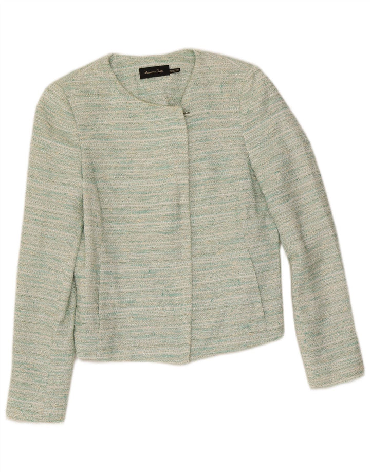 Massimo Dutti Dame Blazer Jakke EU 38 Lille Grøn Flecked
