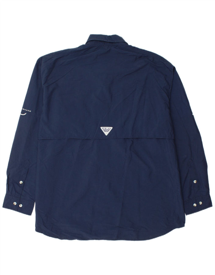 Columbia herreskjorte XL marineblå nylon