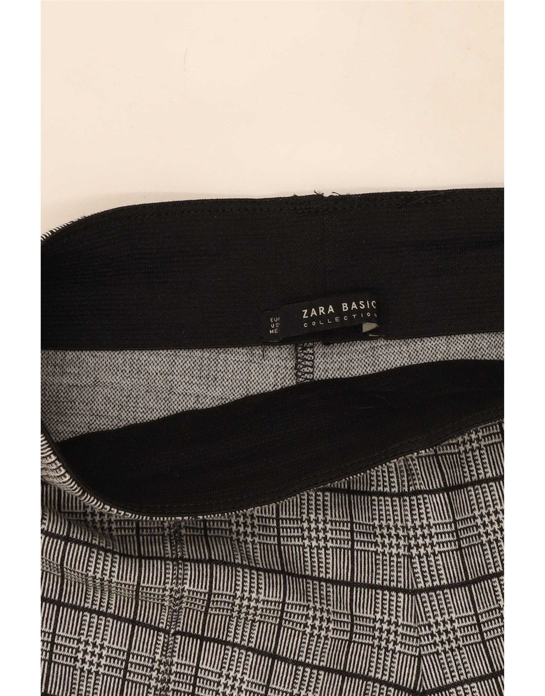 Zara Womens Leggings UK 14 Medium Black Houndstooth