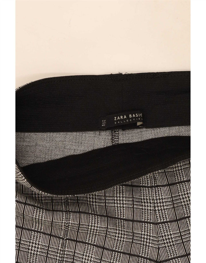 Zara Womens Leggings UK 14 Medium Black Houndstooth
