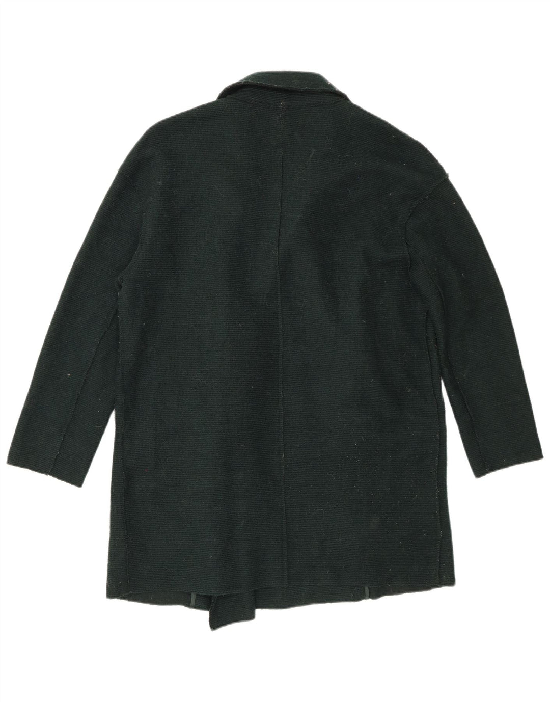 Zara Dame Oversized Dobbeltradet Frakke UK 10 Lille grøn polyester