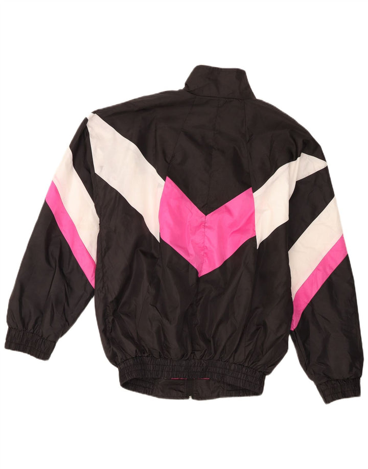 Vintage træningsdragt til mænd Topjakke XL Sort Colourblock Polyester