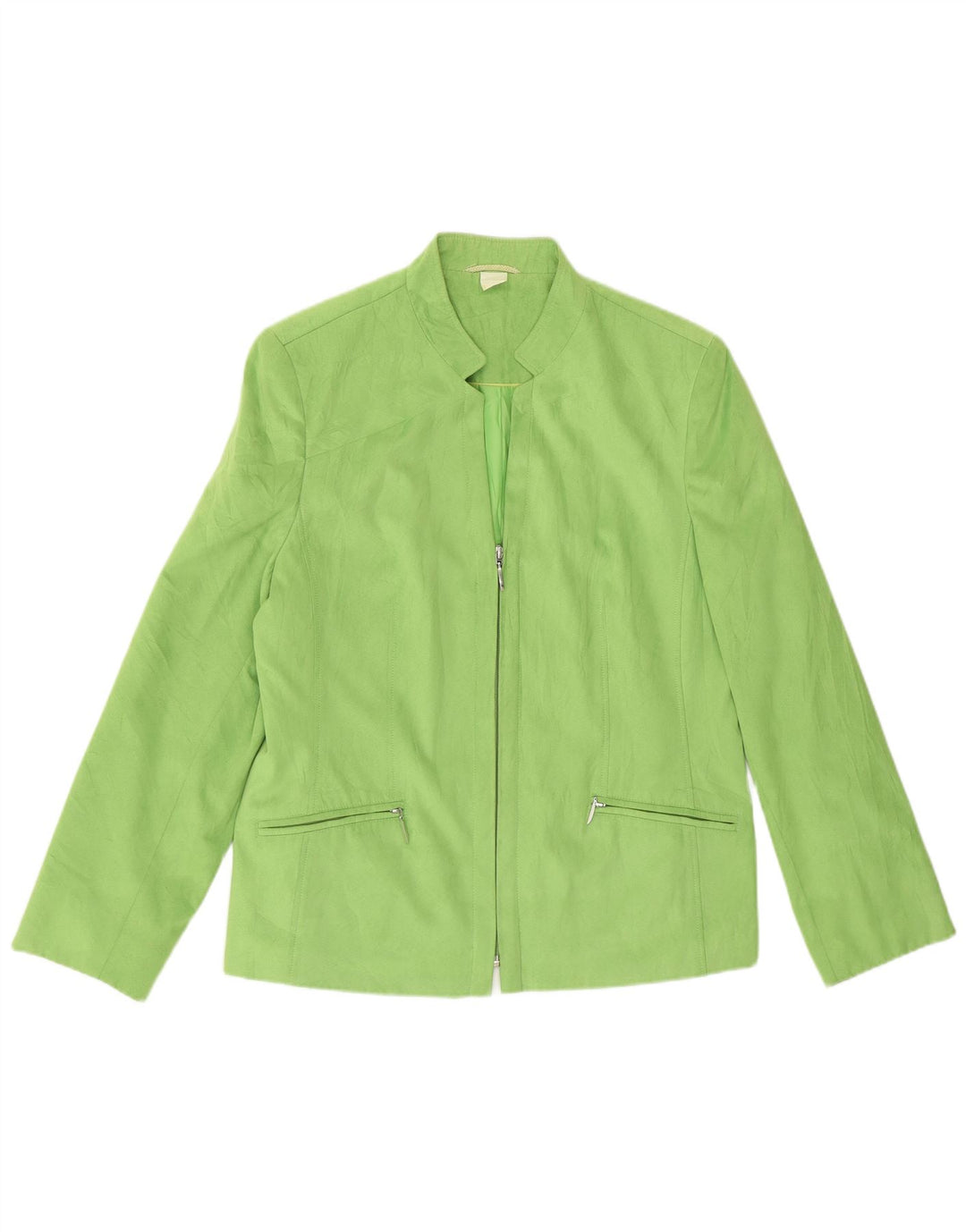 Vintage Dame Blazer Jacket UK 12 Medium Green Polyester