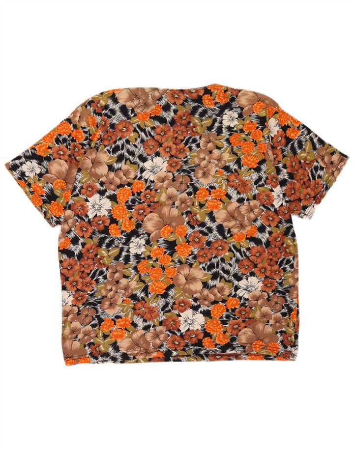 Vintage Dame Bluse Top UK 14 Medium Multicolored Floral