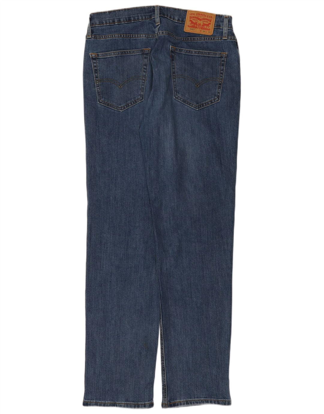 Levi's Herre 541 Athletic Straight Jeans W32 L34 Blå Bomuld