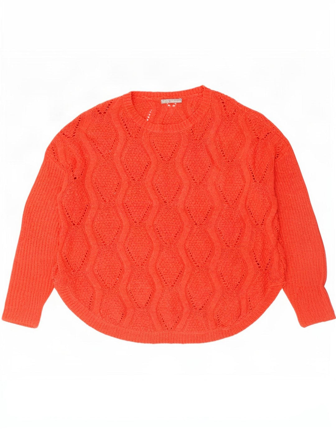 Marks & Spencer Dame sweater med rund hals DK 14 Medium Orange