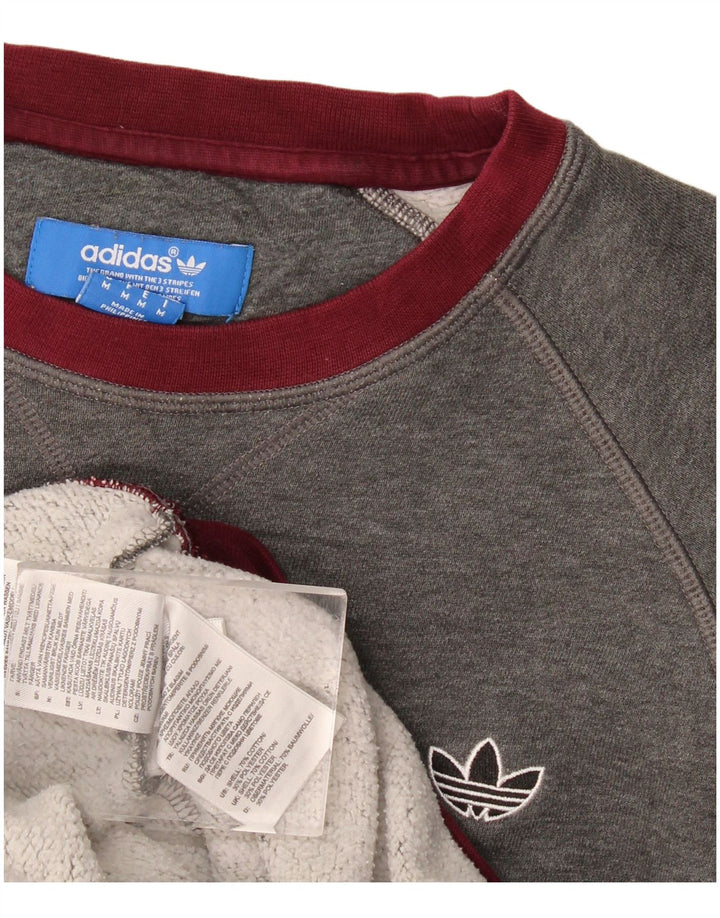 Adidas Sweatshirt Jumper til mænd Medium Grå Colourblock Bomuld