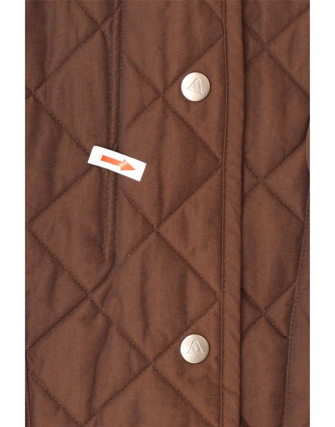Aquascutum kviltet jakke til kvinder UK 16 Stor brun nylon