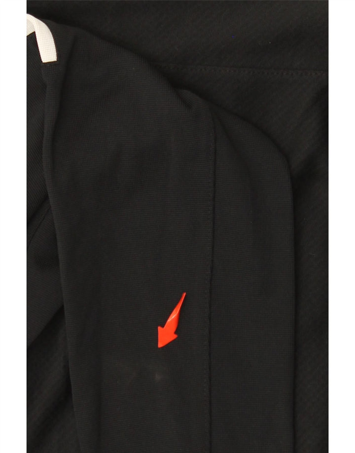 NIKE Herre Dri Fit Pullover med lynlås-hals Træningsdragt Top Lille sort farveblok