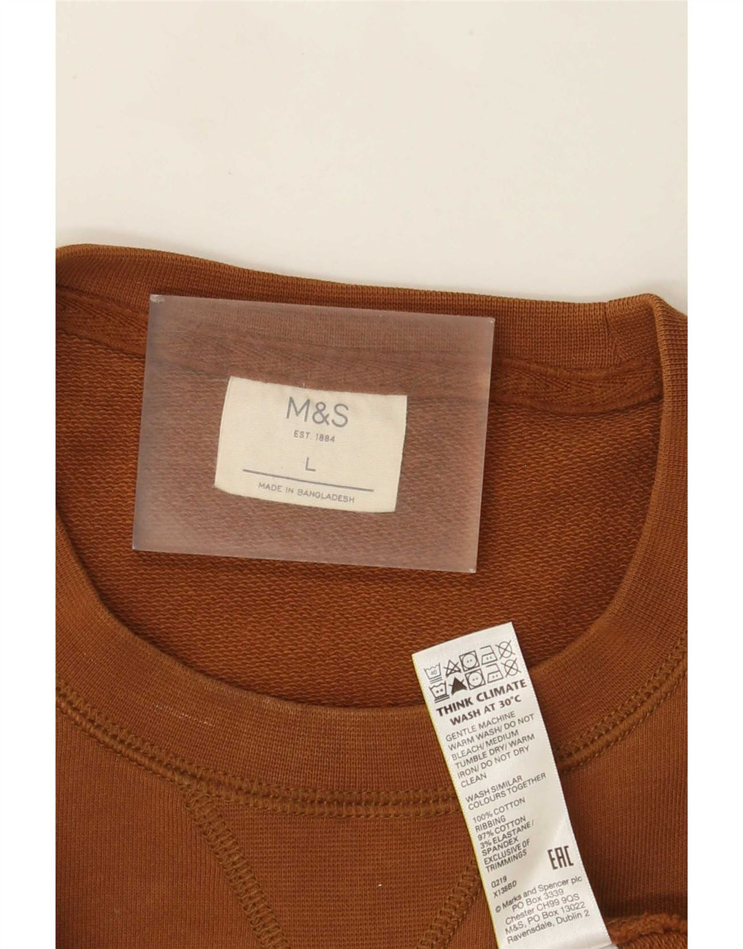 Marks & Spencer Sweatshirt til mænd Stor brun bomuld