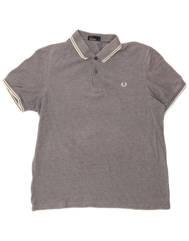 Fred Perry herre poloshirt XL grå bomuld