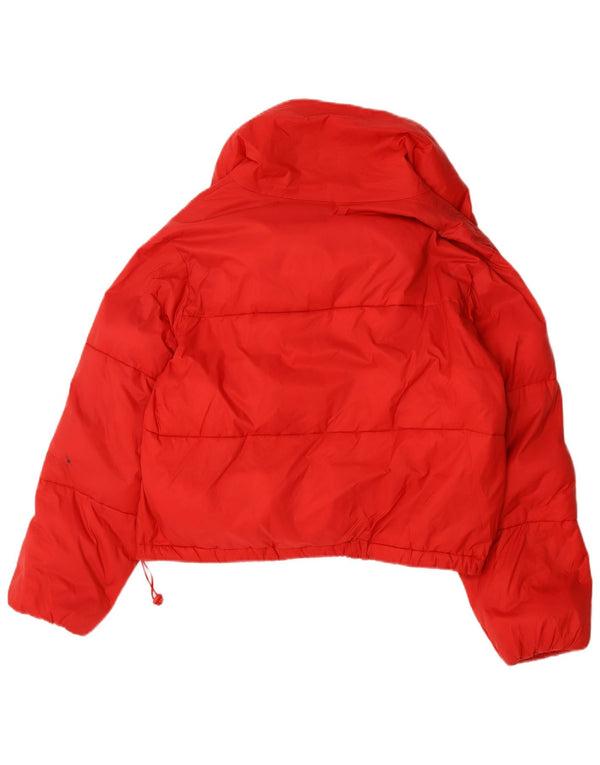 Guess Womens Oversized Padded Jacket UK 14 Medium Red Polyamide