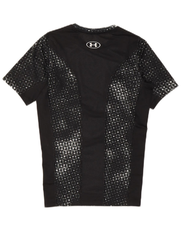 Under Armour Dame Grafisk T-Shirt Top UK 12 Medium Sort Polyester