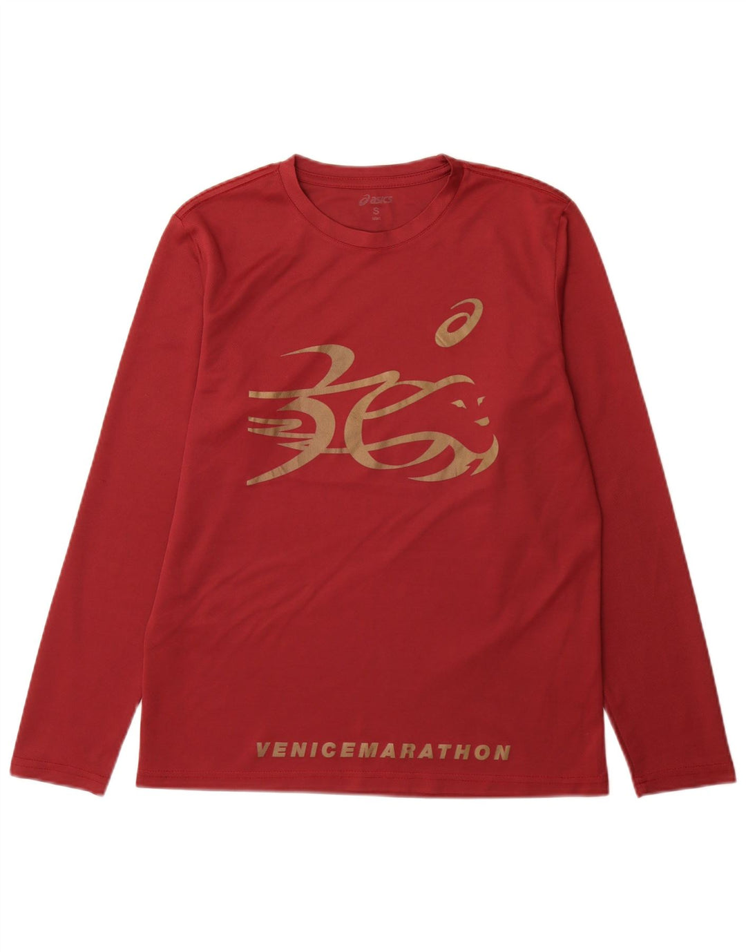 Asics Herre Venedig Marathon Grafisk Top Langærmet Lille Rød