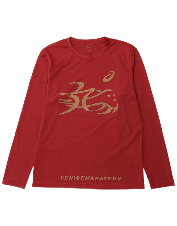 Asics Herre Venedig Marathon Grafisk Top Langærmet Lille Rød