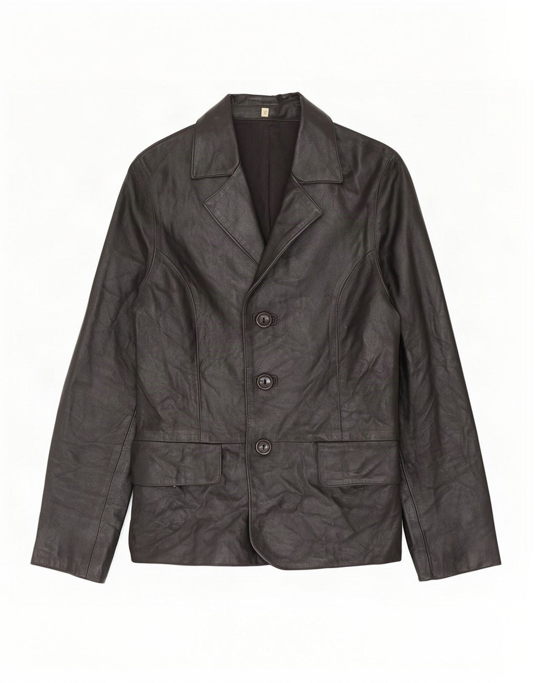 Vintage læderjakke til kvinder UK 10 Small Black