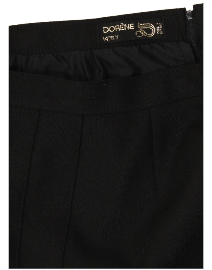 Kvinder Højtalje plisseret A-line nederdel UK 14 Medium W28