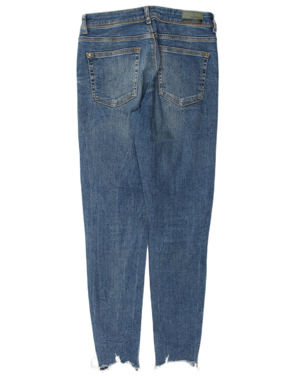 Zara Womens Distressed Skinny Jeans EU 36 XS W26 L28 Blue Cotton