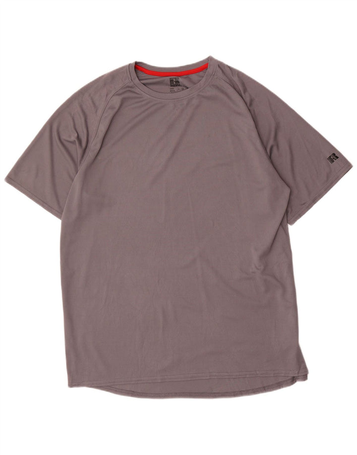 RUSSELL ATHLETIC Herre T-Shirt Top XL Grå Polyester