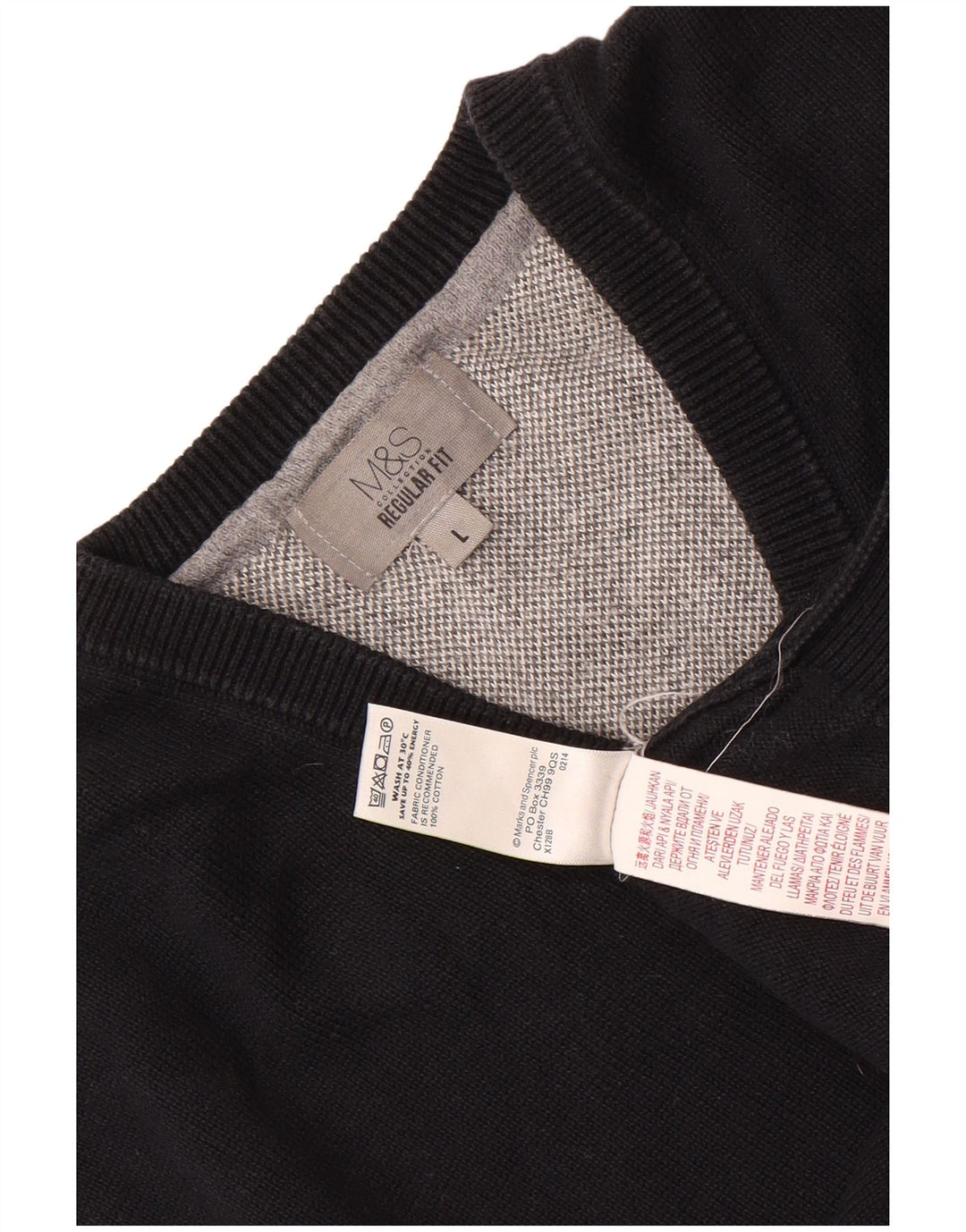 Marks & Spencer Herre Regular Fit Vest Tank Top Stor Sort Bomuld