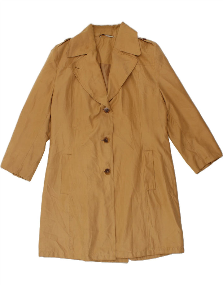 YESSICA Womens Trench Coat UK 12 Medium Brown Polyester Vintage Yessica and Second-Hand Yessica from Messina Hembry 