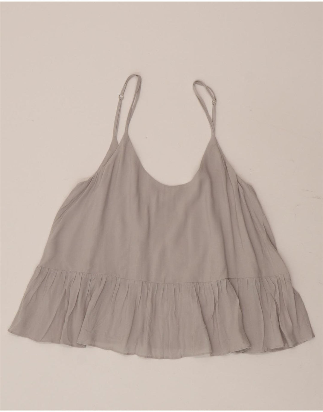 Topshop Dame Cami Top UK 10 Small Grå Viscose