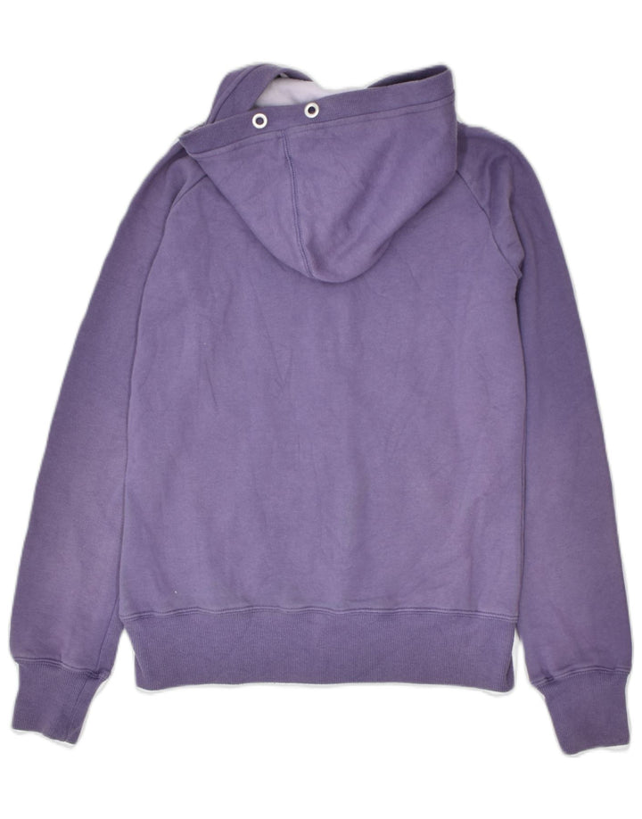 KAPPA Womens Oversized Zip Hoodie Sweater UK 6 XS Purple Cotton | Vintage | Thrift | Second-Hand | Used Clothing | Messina Hembry 