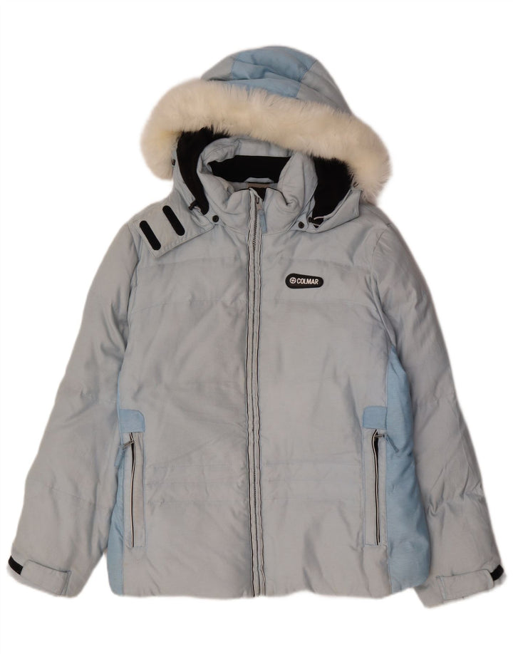 Colmar Dame Hætte Skijakke EU 42 Stor Blå Colourblock